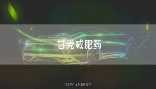 甘党减肥药
