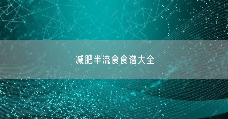 减肥半流食食谱大全