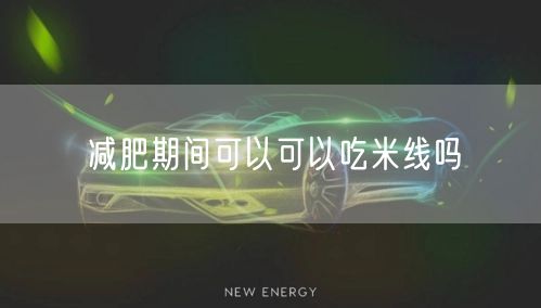 减肥期间可以可以吃米线吗