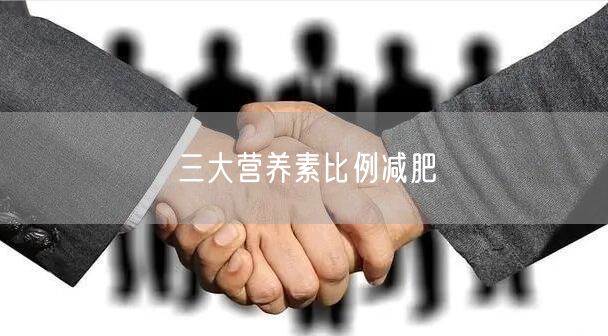 三大营养素比例减肥